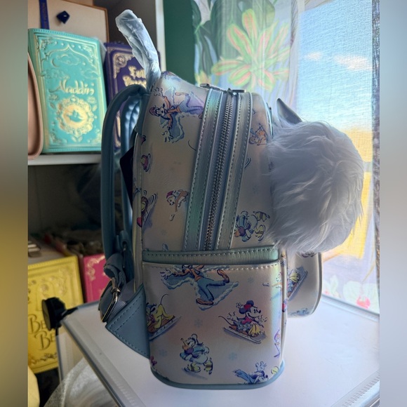 Loungefly Disney Mickey and Friends Snow Mini Backpack and Ears NWT - Picture 2 of 7